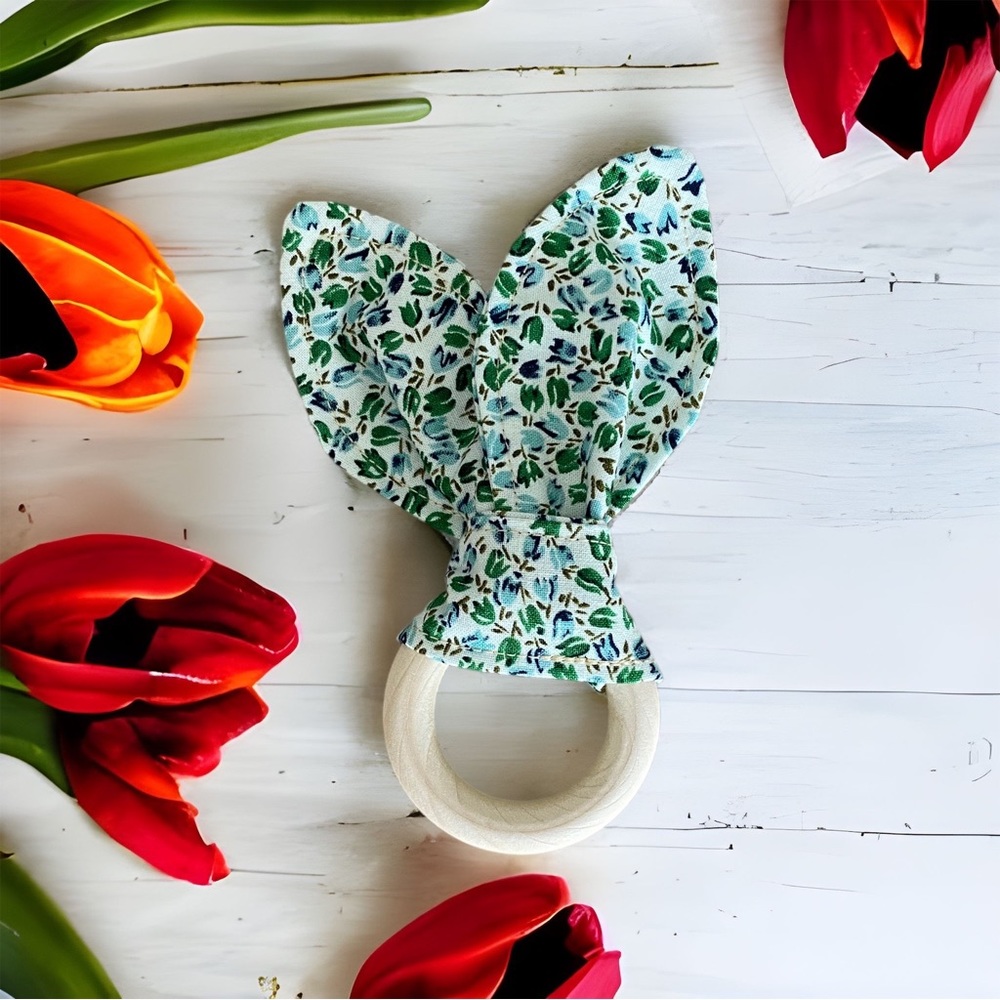 Bunny Ear Teether for sensory play and teething relief